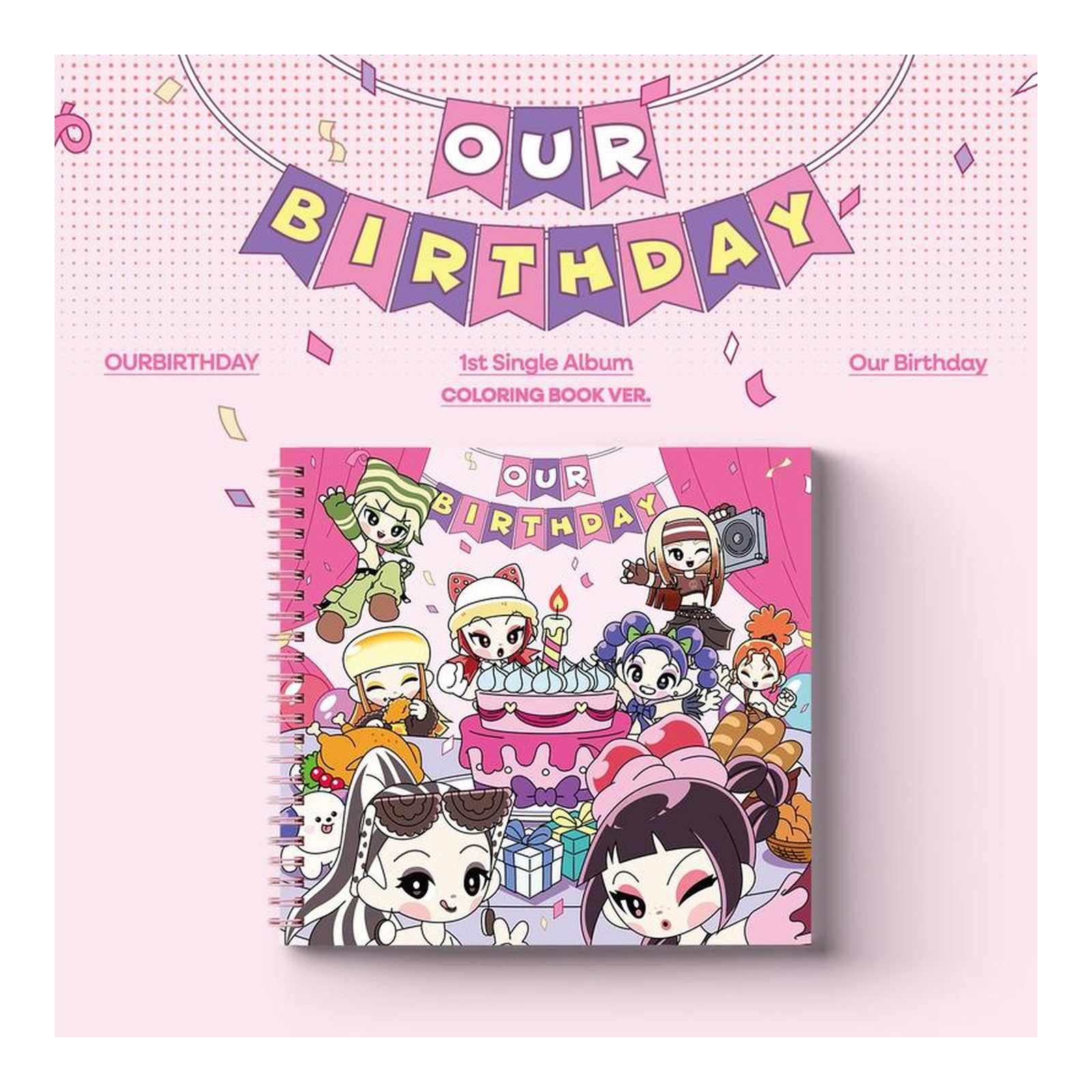 OURBIRTHDAY 1st Single Album [Our Birthday] COLORING BOOK VER. — Product image