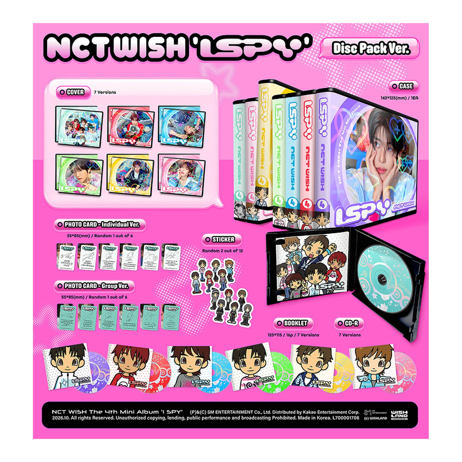 NCT WISH The 4th Mini Album [I SPY] (Disc Pack Ver.) (1 of 7 Covers, Not Selectable) — Product image