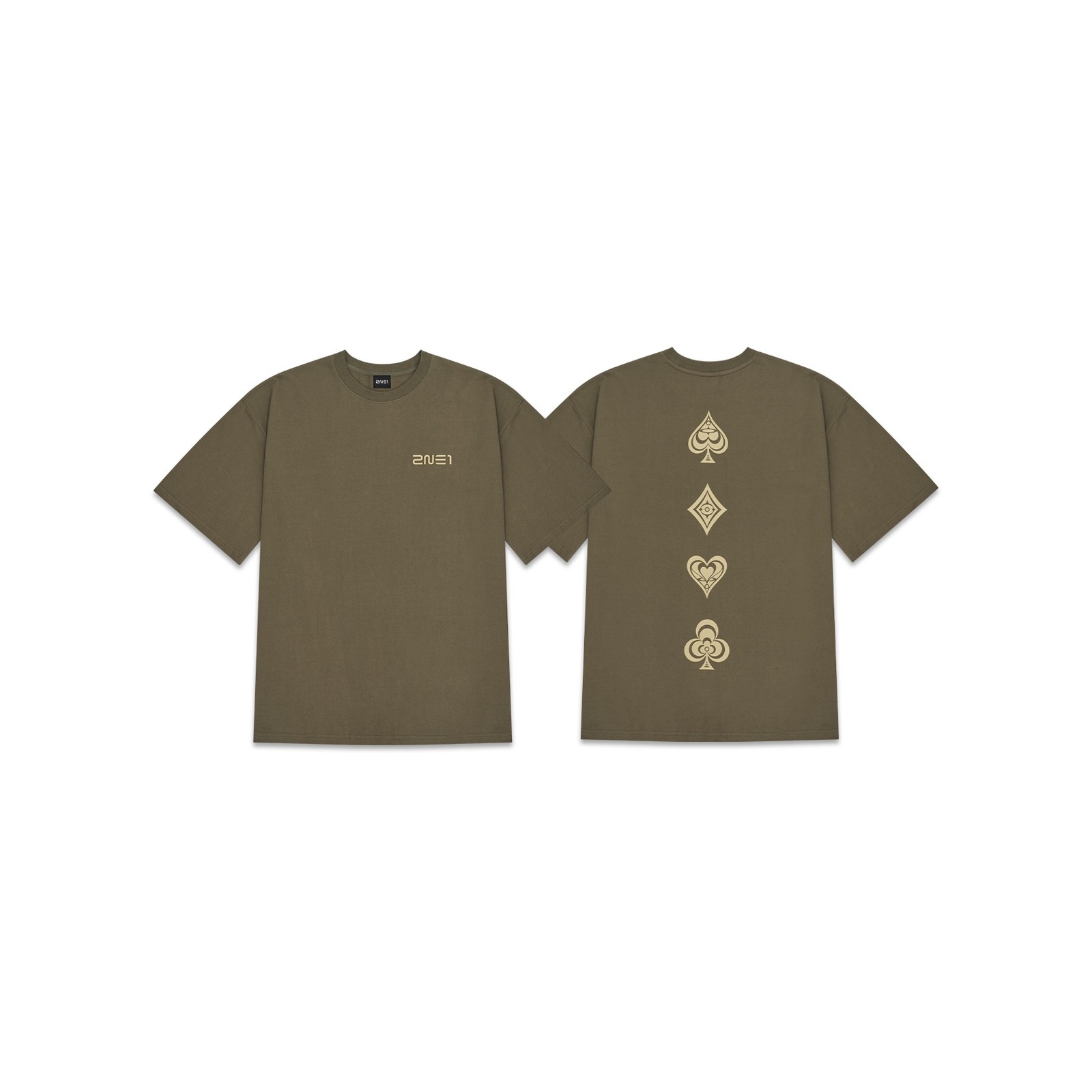 [WELCOMEBACK] 2NE1 GRAPHIC T-SHIRT_KHAKI — Product image