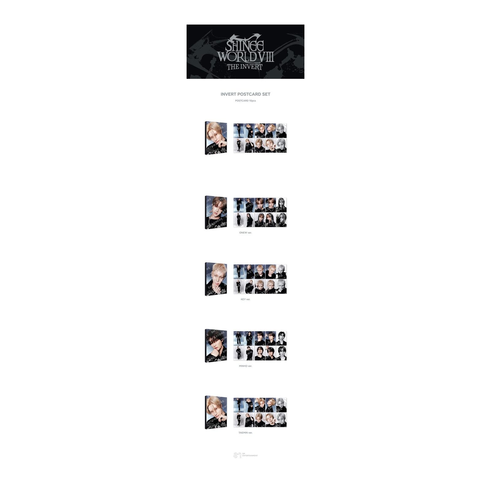 2026 SHINee WORLD VIII : [THE INVERT] INVERT POSTCARD SET — Product image