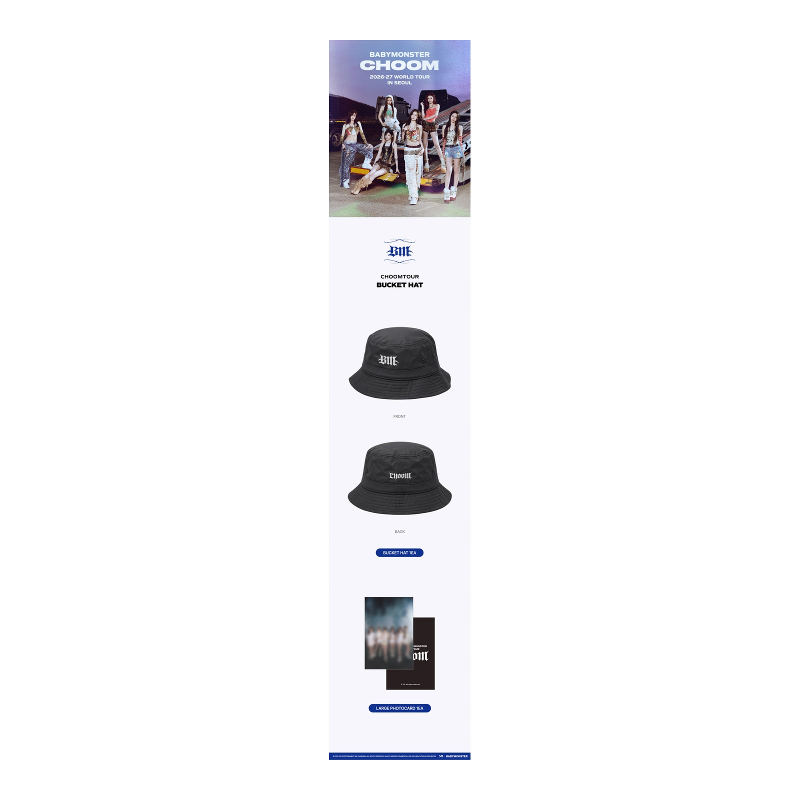 [CHOOMTOUR] BABYMONSTER BUCKET HAT — Product image