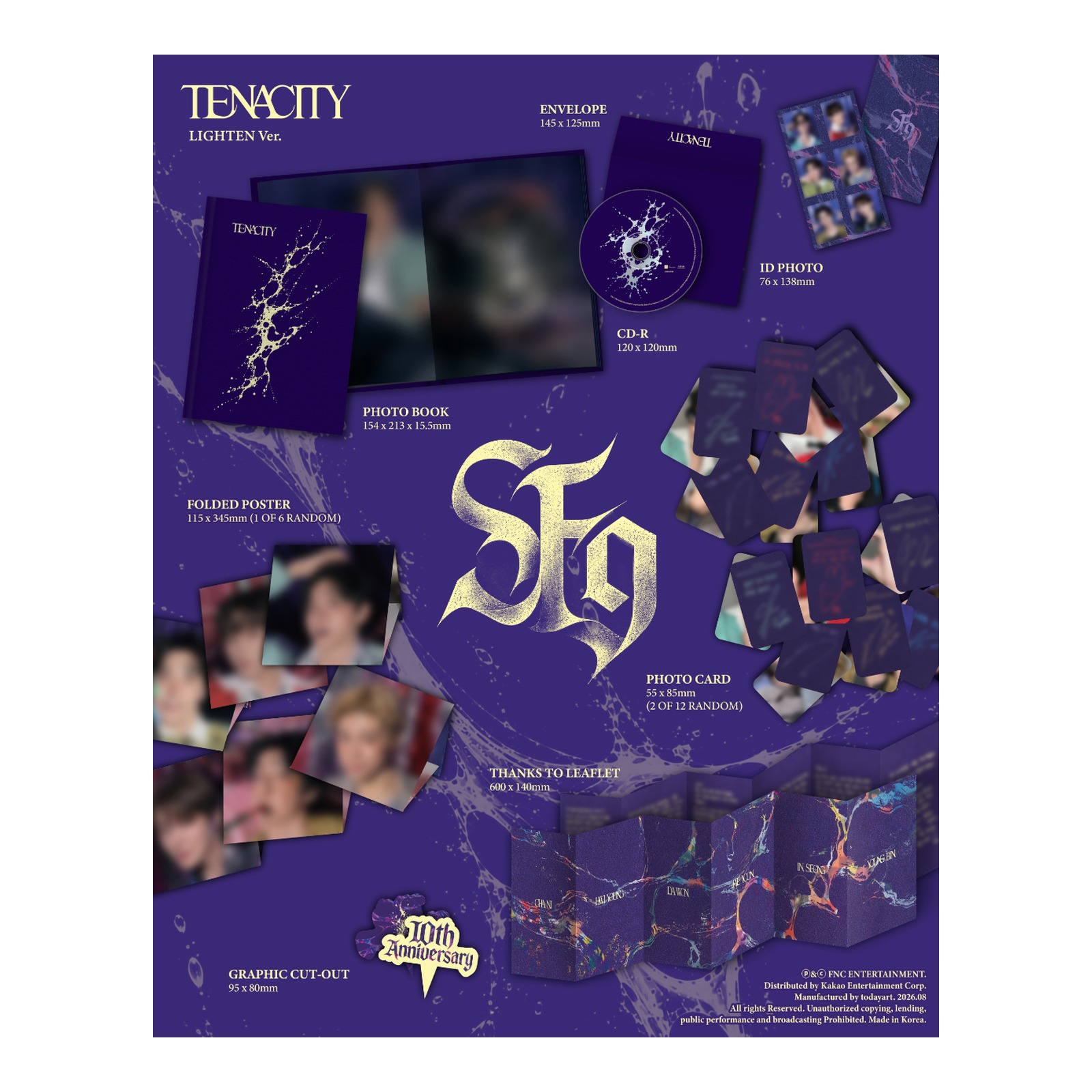 SF9 2nd Album [TENACITY] _ LIGHTEN Ver. — Product image