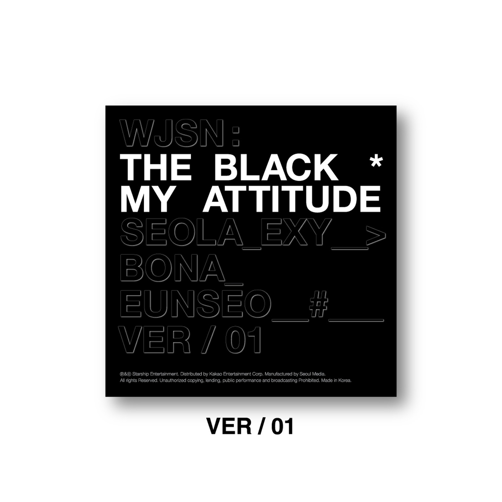 (VER.1) WJSN THE BLACK 1ST SINGLE ALBUM MY ATTITUDE — Product image