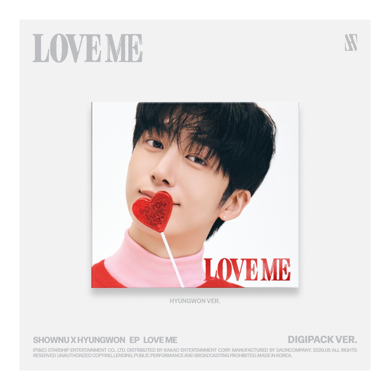 (DIGIPACK / HYUNGWON VER.) SHOWNU X HYUNGWON EP LOVE ME — Product image