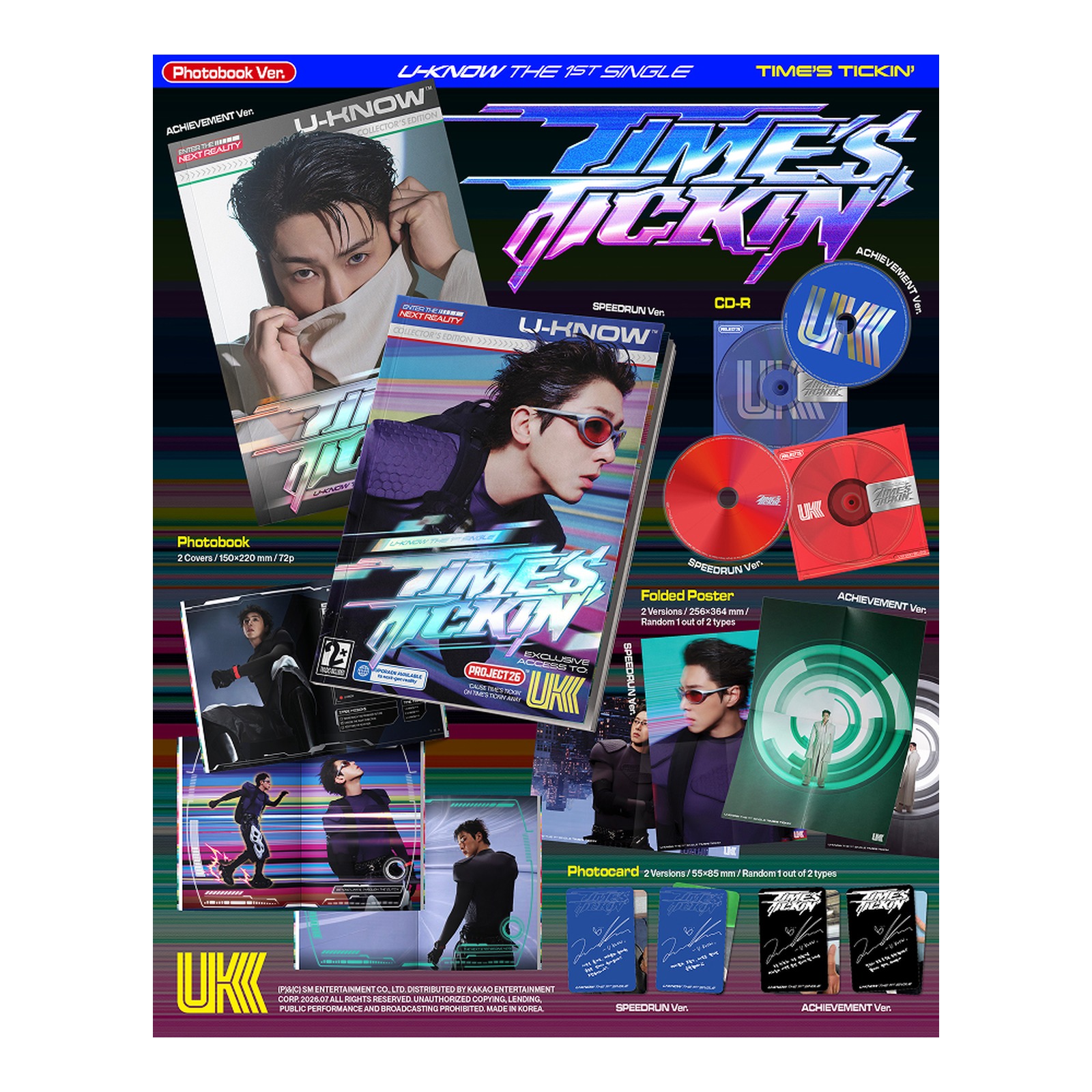 U-KNOW The 1st Single Album [Time’s Tickin’] (Photobook Ver.) — Product image
