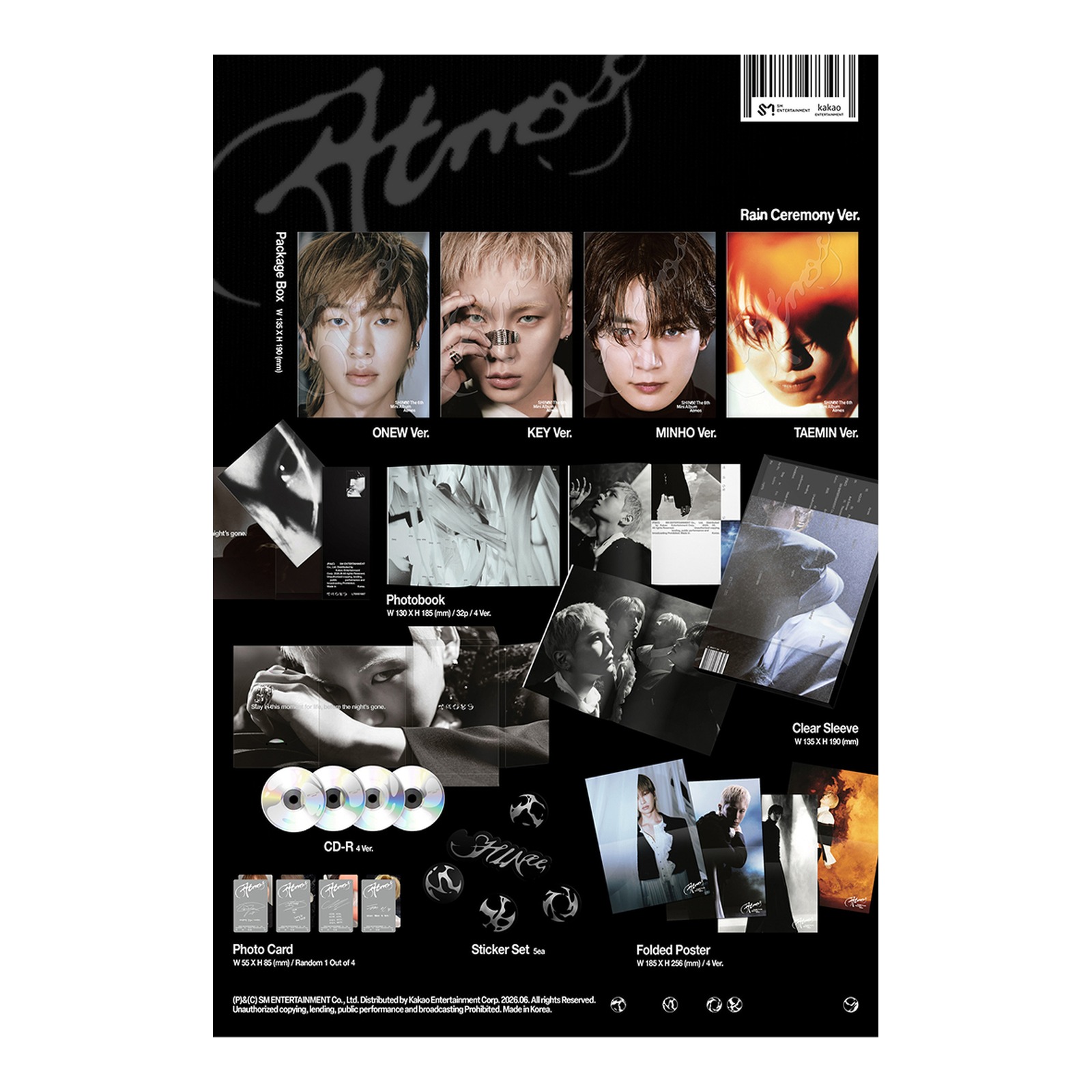 SHINee The 6th Mini Album [Atmos] (RaIn Ceremony Ver.)(TAEMIN) — Product image