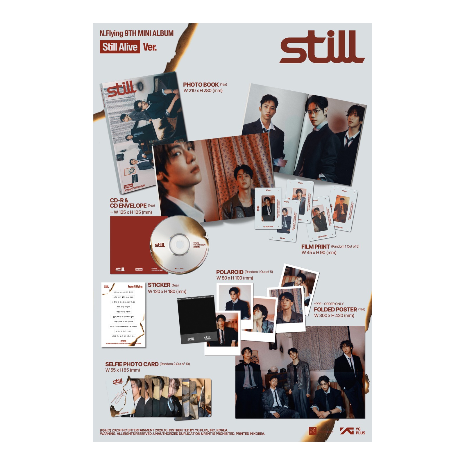 N.Flying 9th Mini Album [Still] - Still Alive Ver. / Still Together Ver. (SET) — Product image