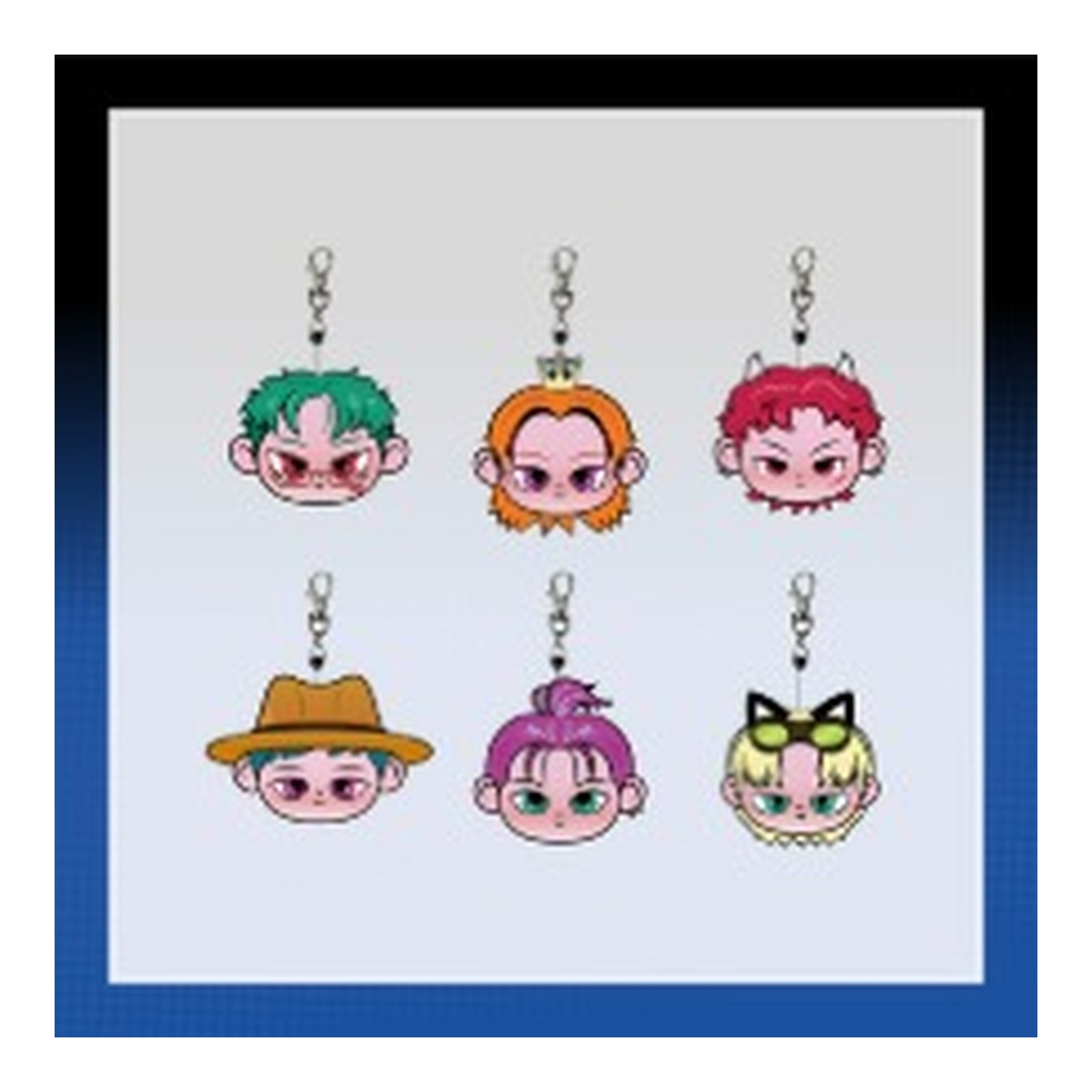 P1Harmony [P1ustage H : MOST WANTED] Official MD P1KIDS Face Reel Keyring — Product image