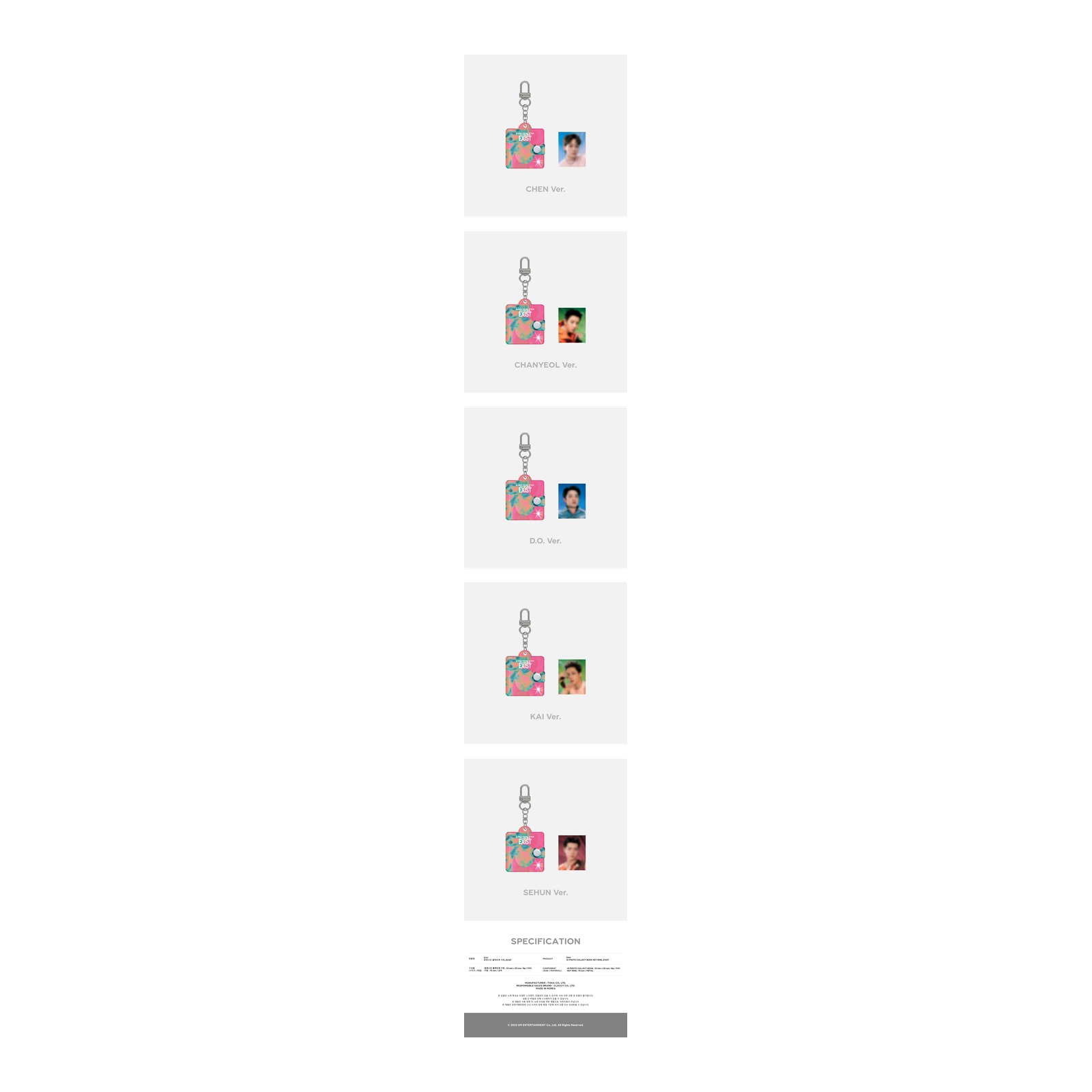 EXO ID PHOTO COLLECT BOOK KEY RING - EXIST — Product image
