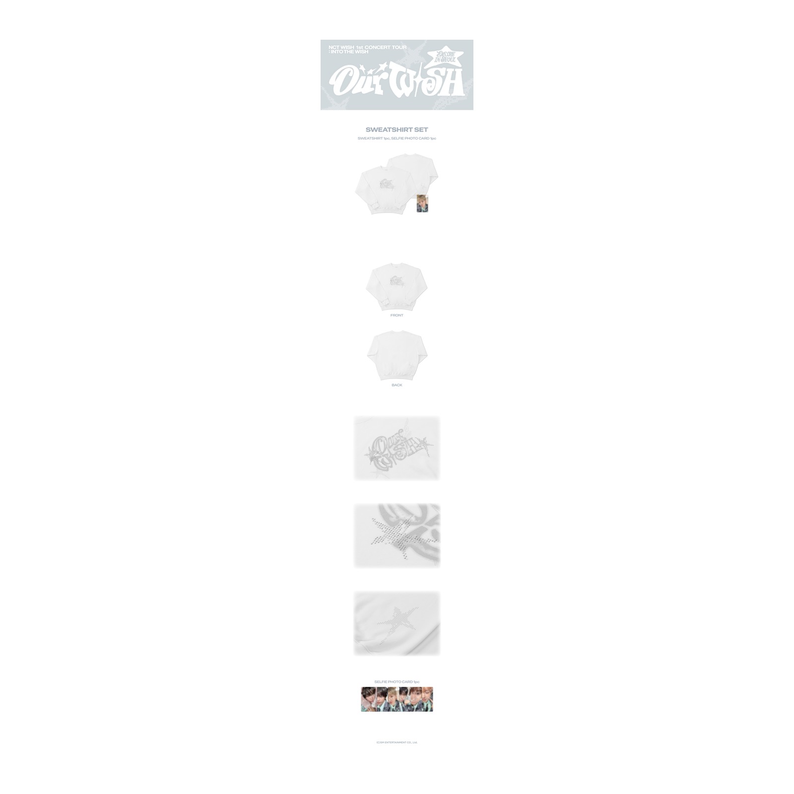 NCT WISH 1st CONCERT TOUR 'INTO THE WISH : Our WISH' ENCORE SWEATSHIRT SET — Product image