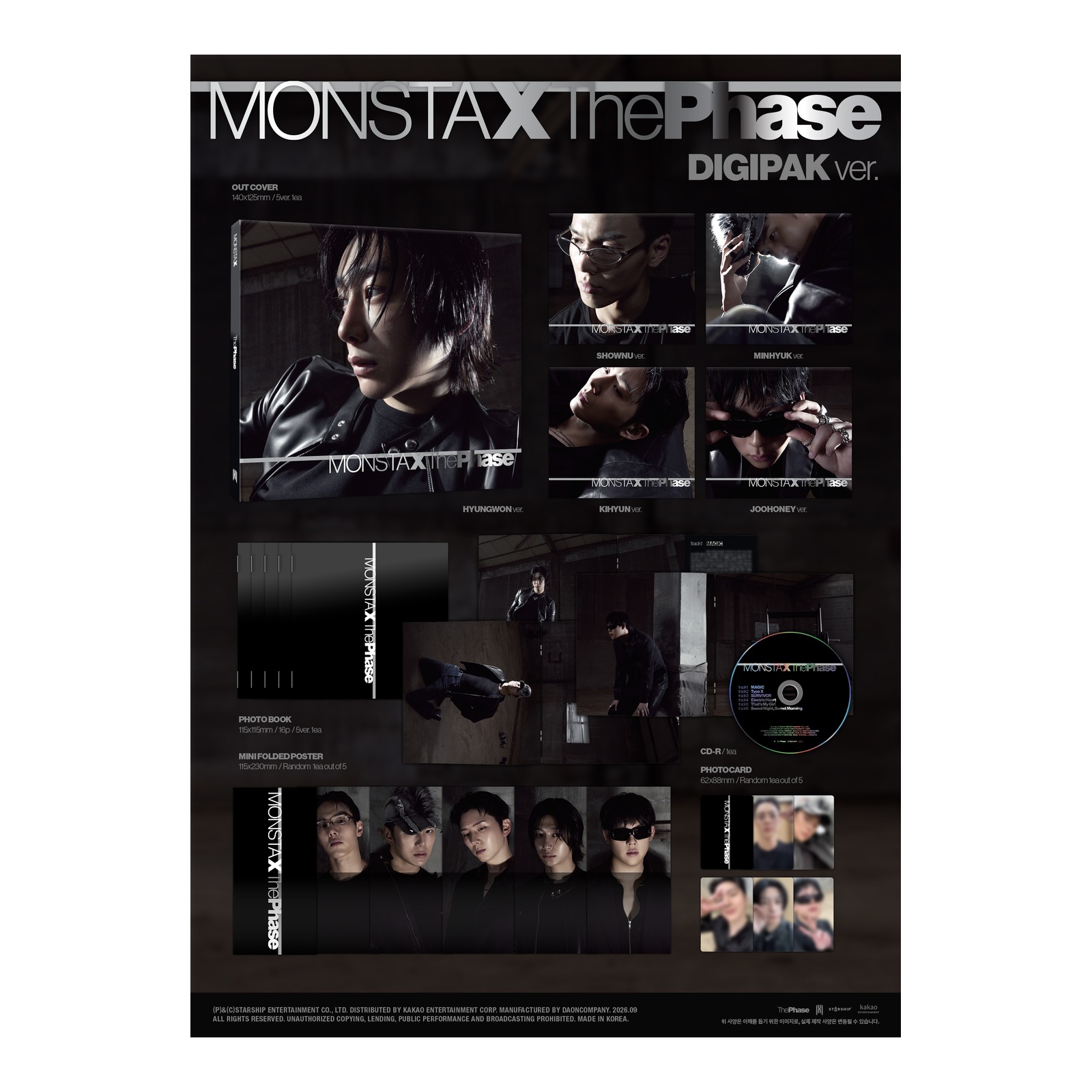 (DIGIPAK SET) MONSTA X EP The Phase — Product image