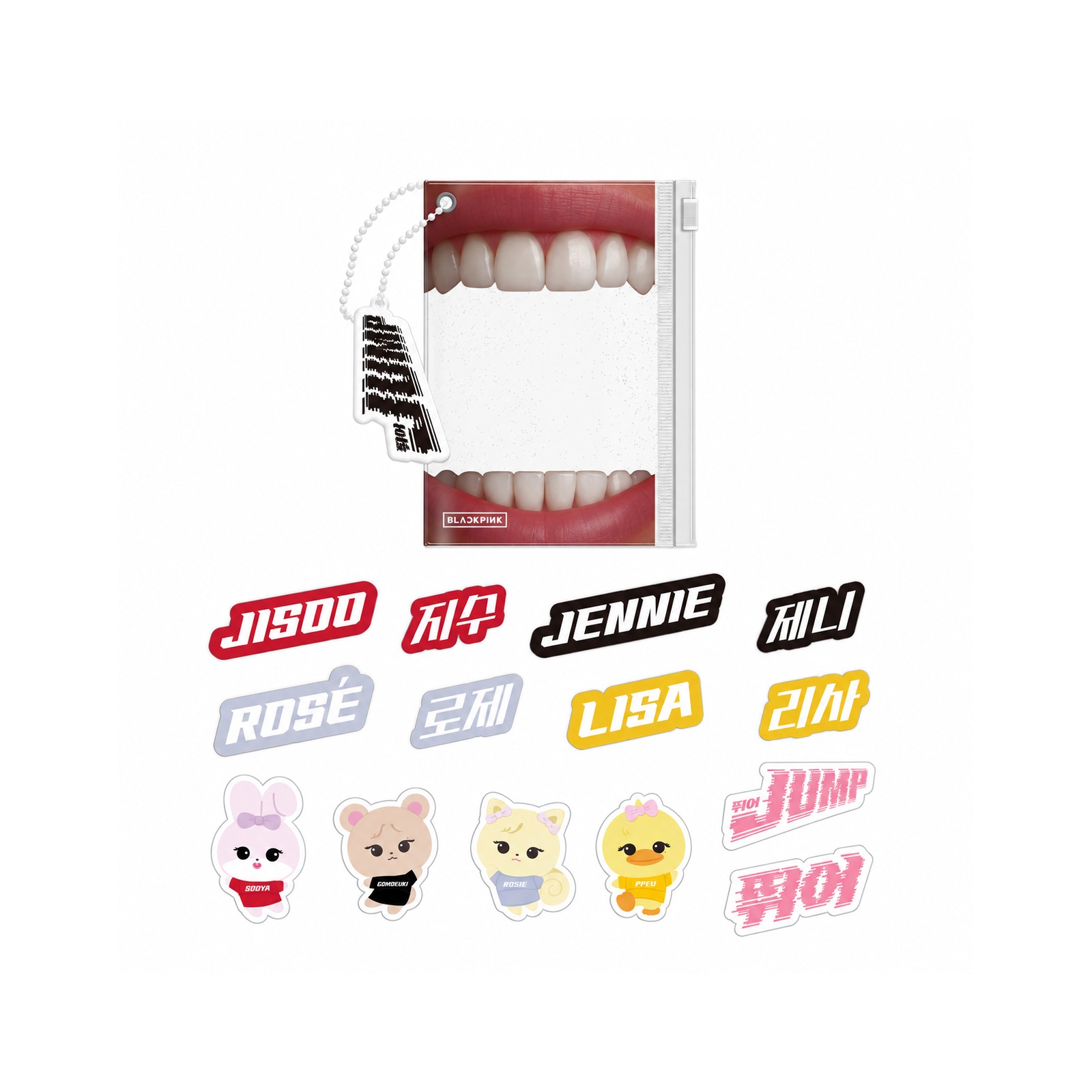 [JUMP] BLACKPINK PVC Pouch + Sticker Set - image 1