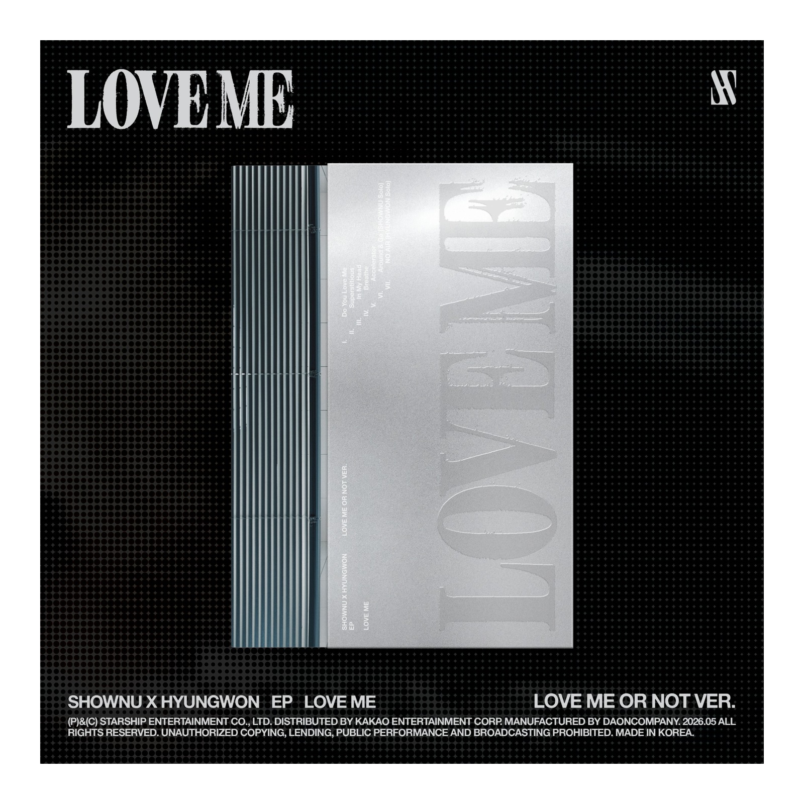 SHOWNU X HYUNGWON EP LOVE ME (LOVE ME OR NOT VER.) — Product image