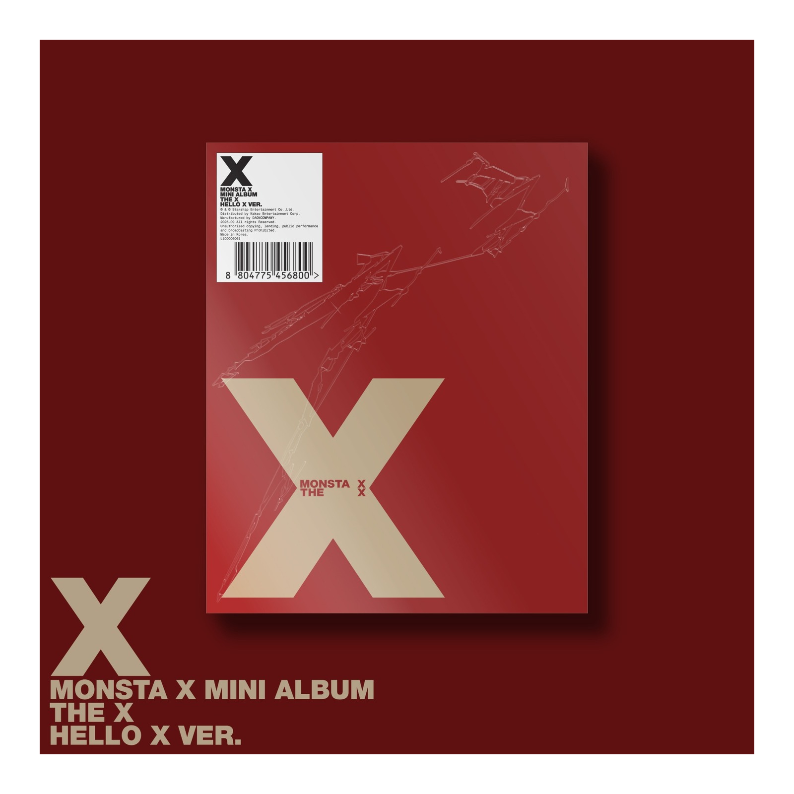 MONSTA X MINI ALBUM THE X (HELLO X VER.) — Product image