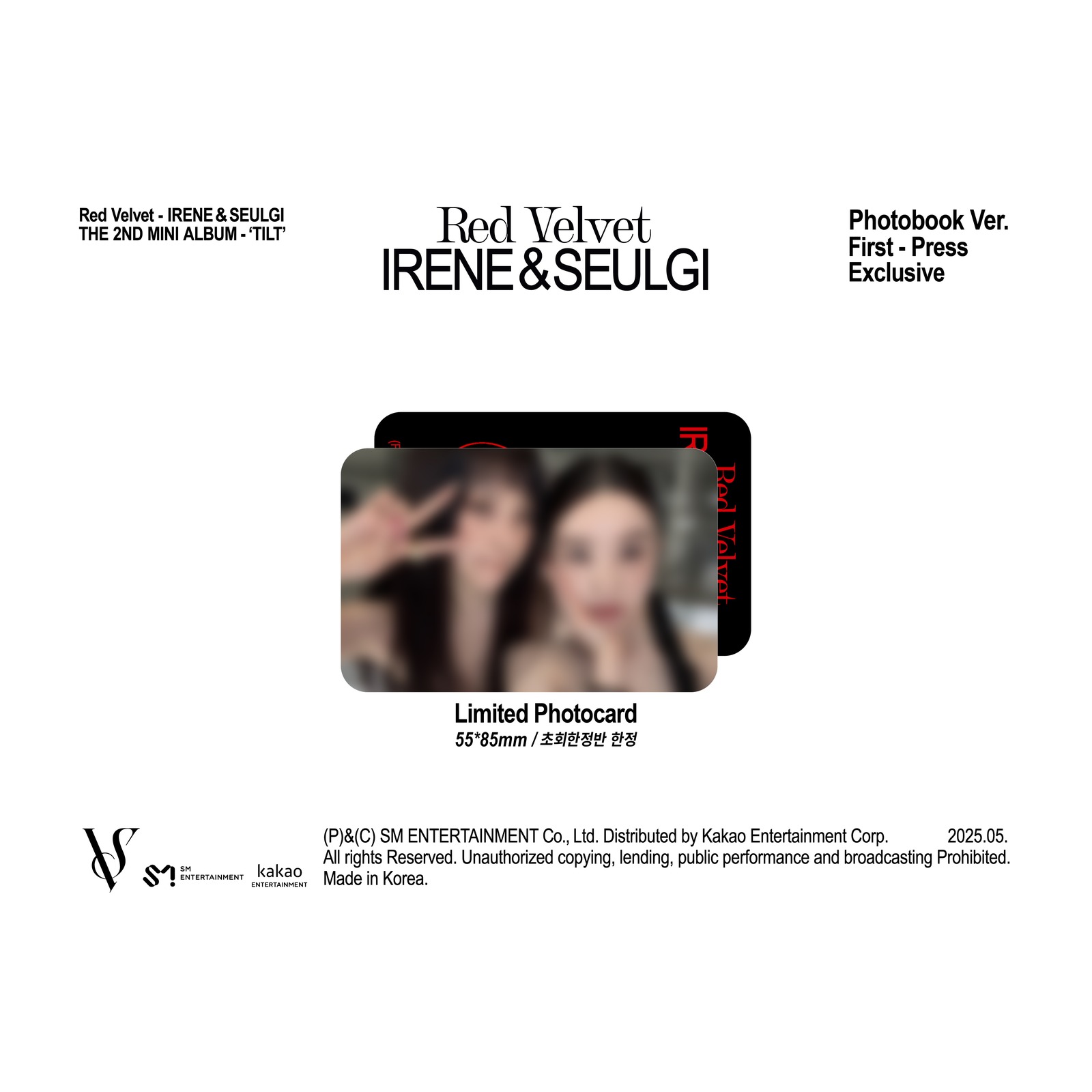 Red Velvet - IRENE & SEULGI The 2nd Mini Album [TILT] (Photo Book Ver.) (1 of 3 Covers, Not Selectable) — Product image
