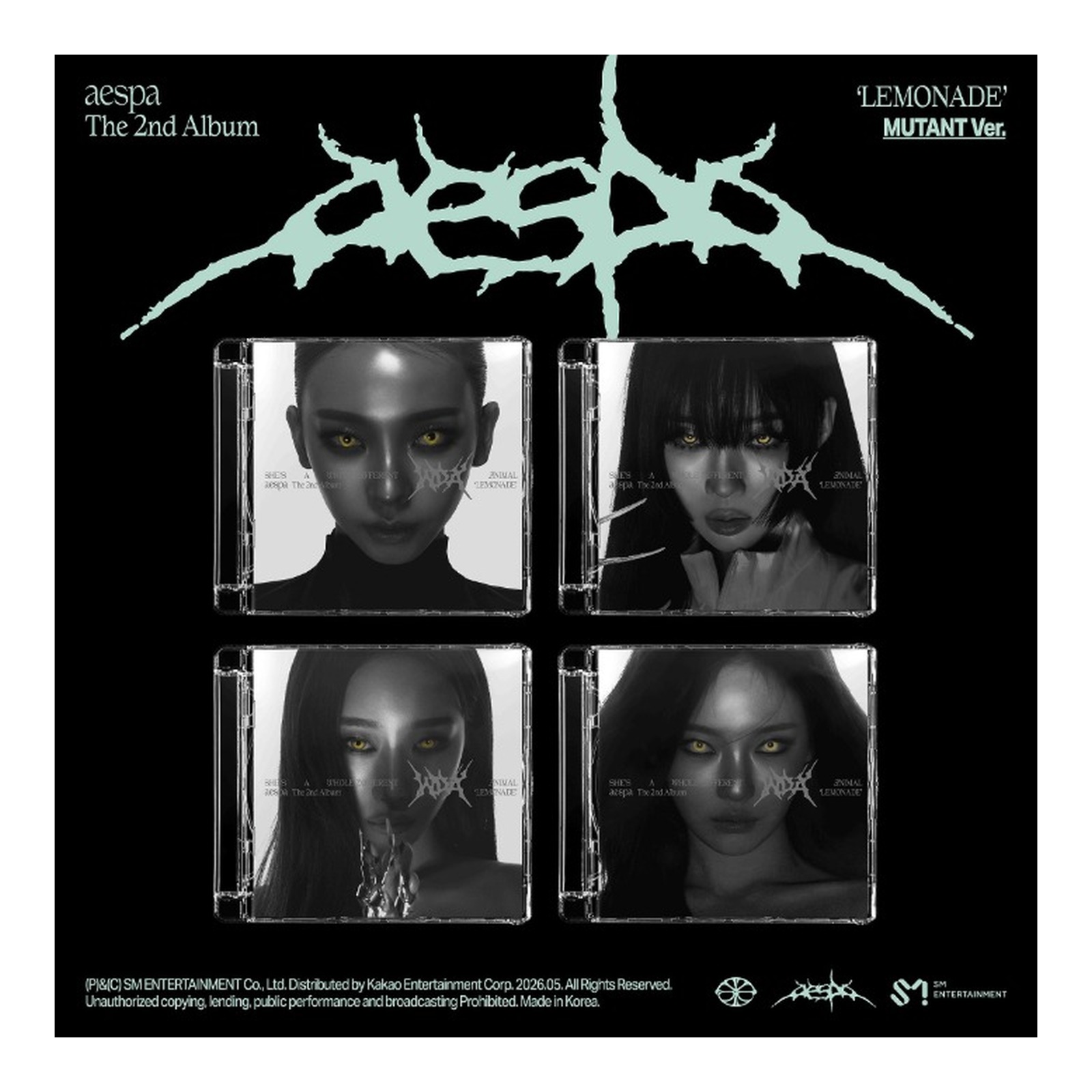 aespa The 2nd Album [LEMONADE] (MUTANT Ver.) (1 of 4 Covers, Not Selectable) — Product image
