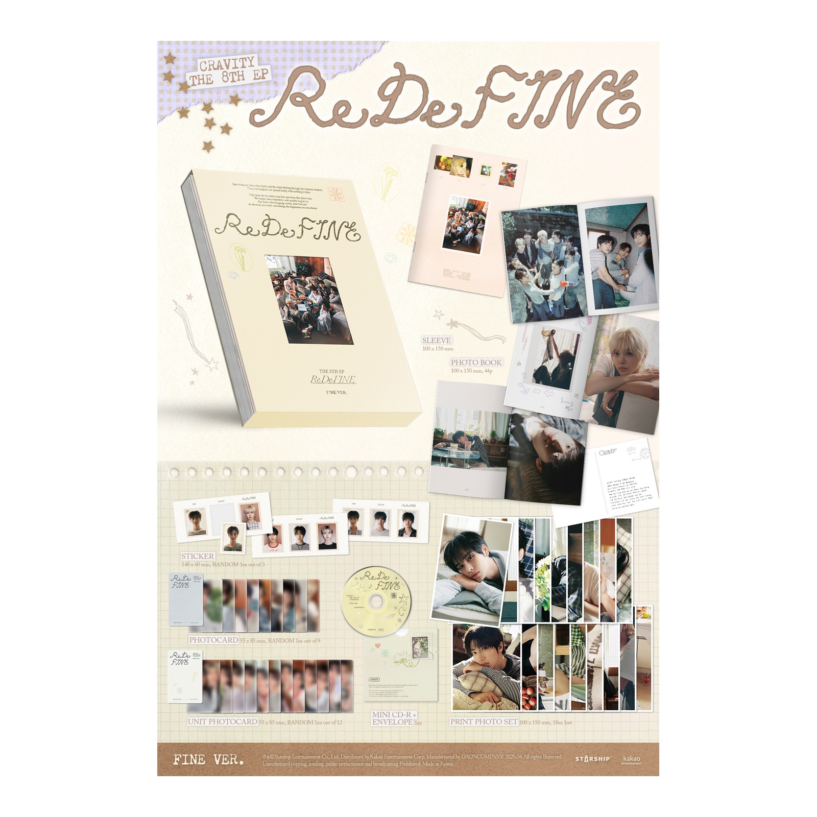 (VER SET) CRAVITY THE 8TH EP ReDeFINE — Product image