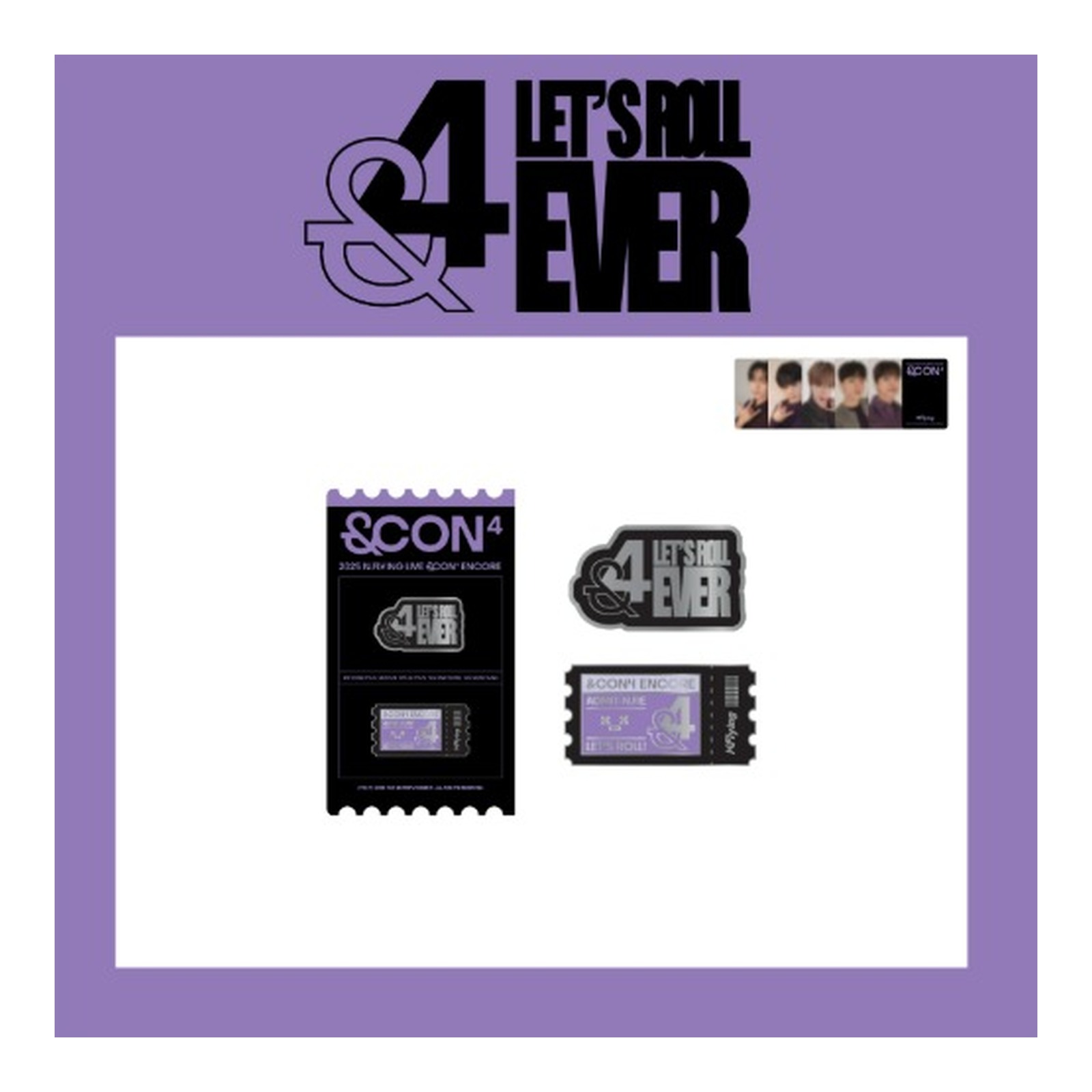 N.Flying '&CON4 ENCORE : Let’s Roll &4EVER' MD Metal Badge Set — Product image