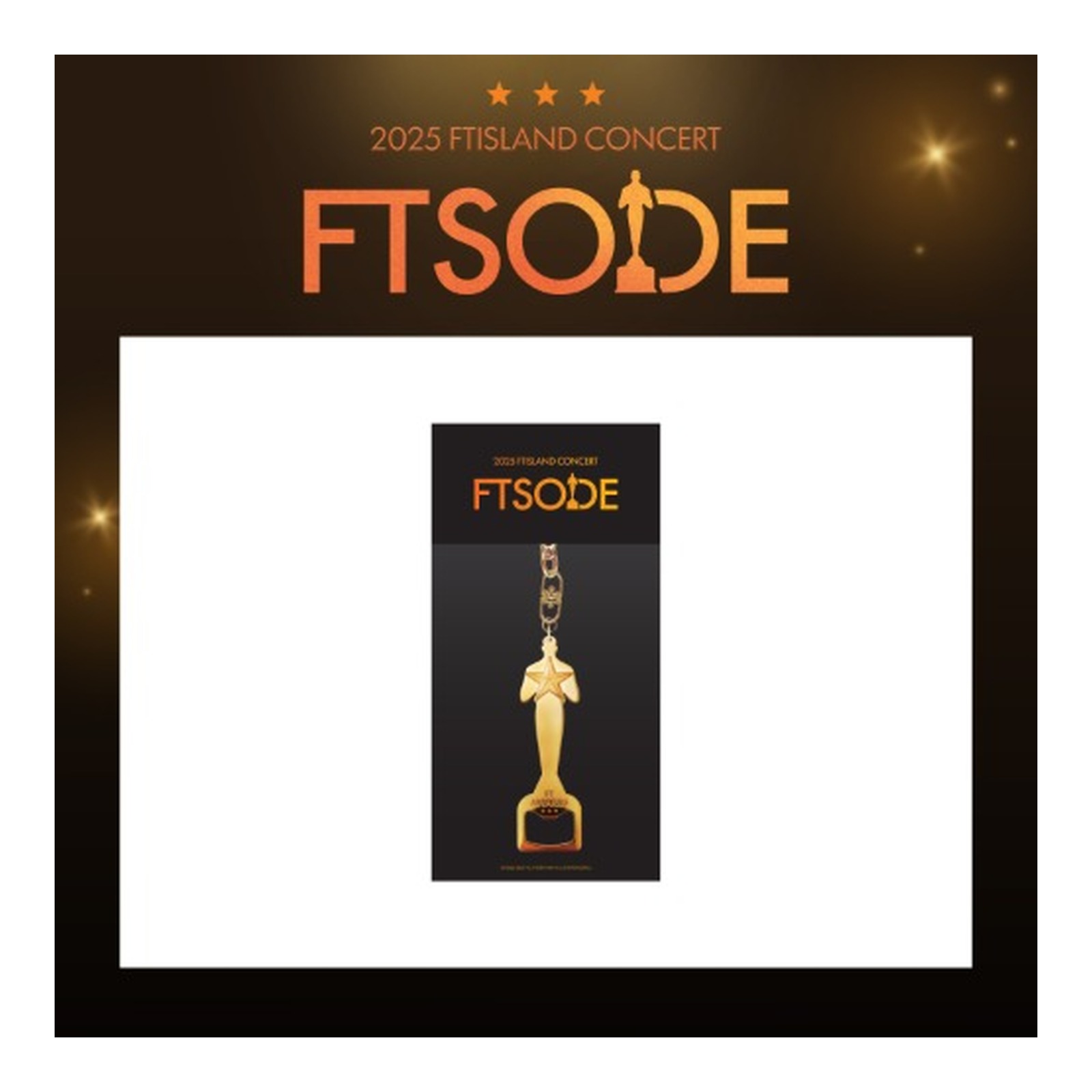 2025 FTISLAND CONCERT 'FTSODE' MD _ TROPHY BOTTLE OPENER KEYRING — Product image