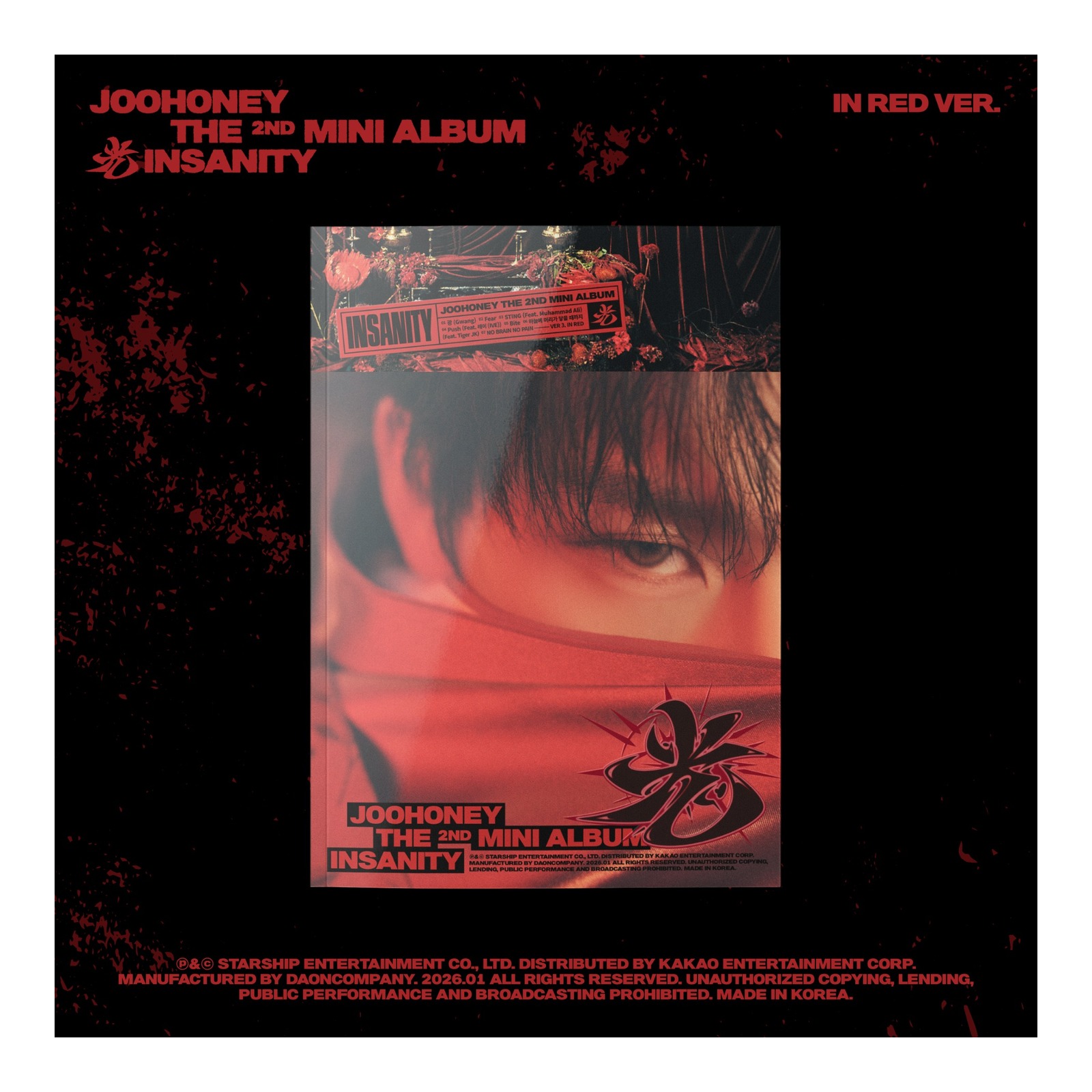 JOOHONEY THE 2ND MINI ALBUM (IN RED VER.) (INSANITY) — Product image