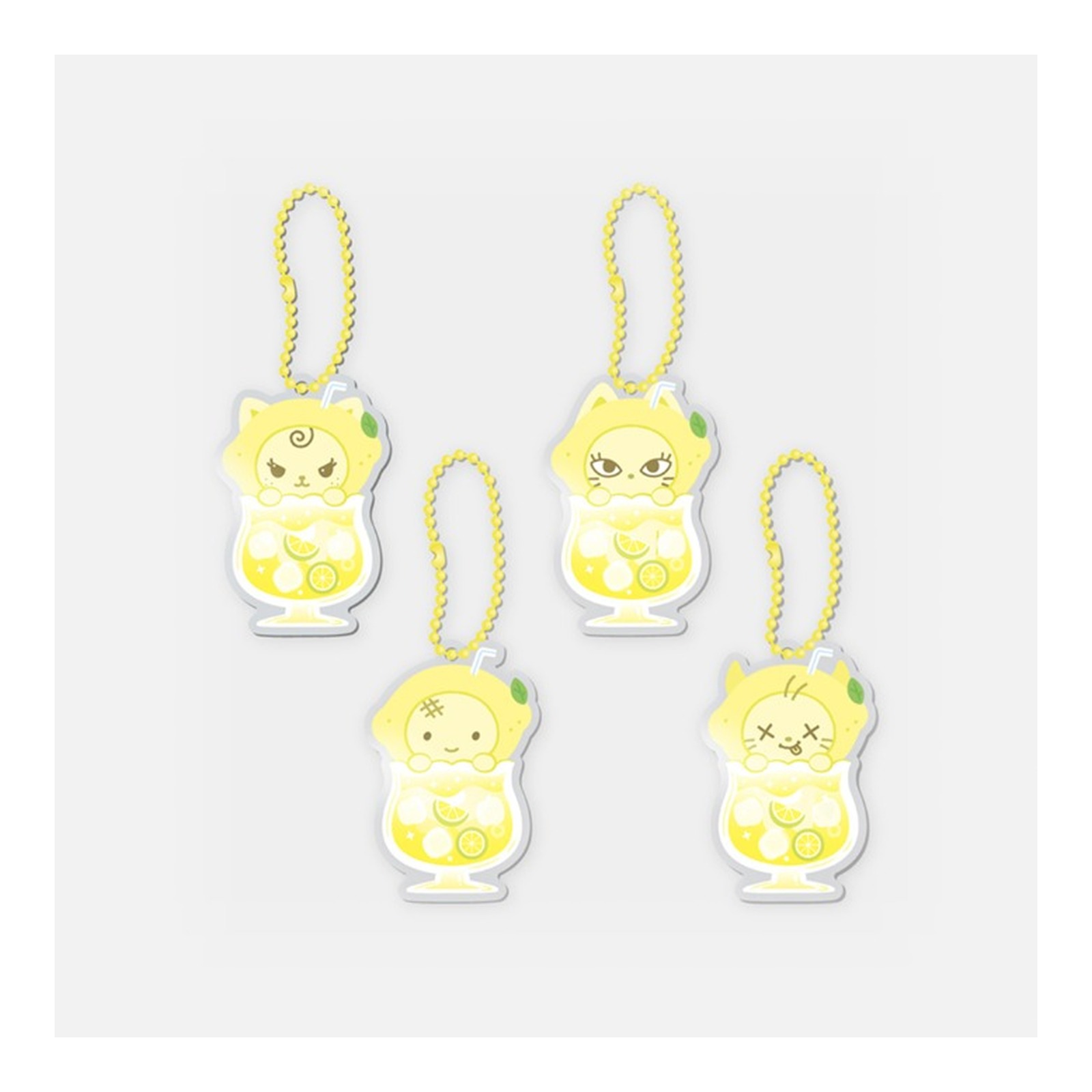 2026 aespa WEEK - MAKE IT LEMONADE RANDOM MINI ACRYLIC SHAKER KEYRING (1 of 4 Random Designs, Not Selectable) — Product image