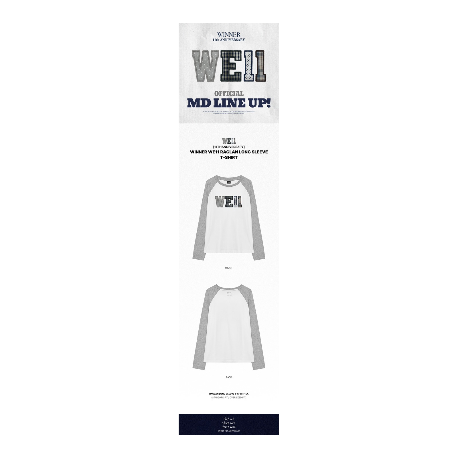 [11THANNIVERSARY] WINNER WE11 RAGLAN LONG SLEEVE T-SHIRT — Product image