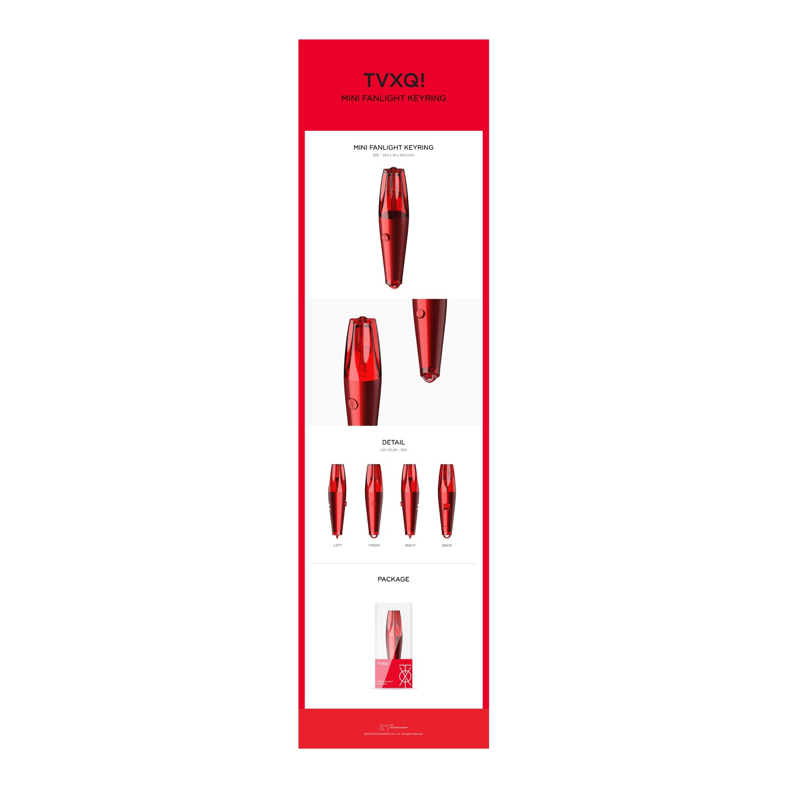 TVXQ! MINI FANLIGHT KEYRING — Product image