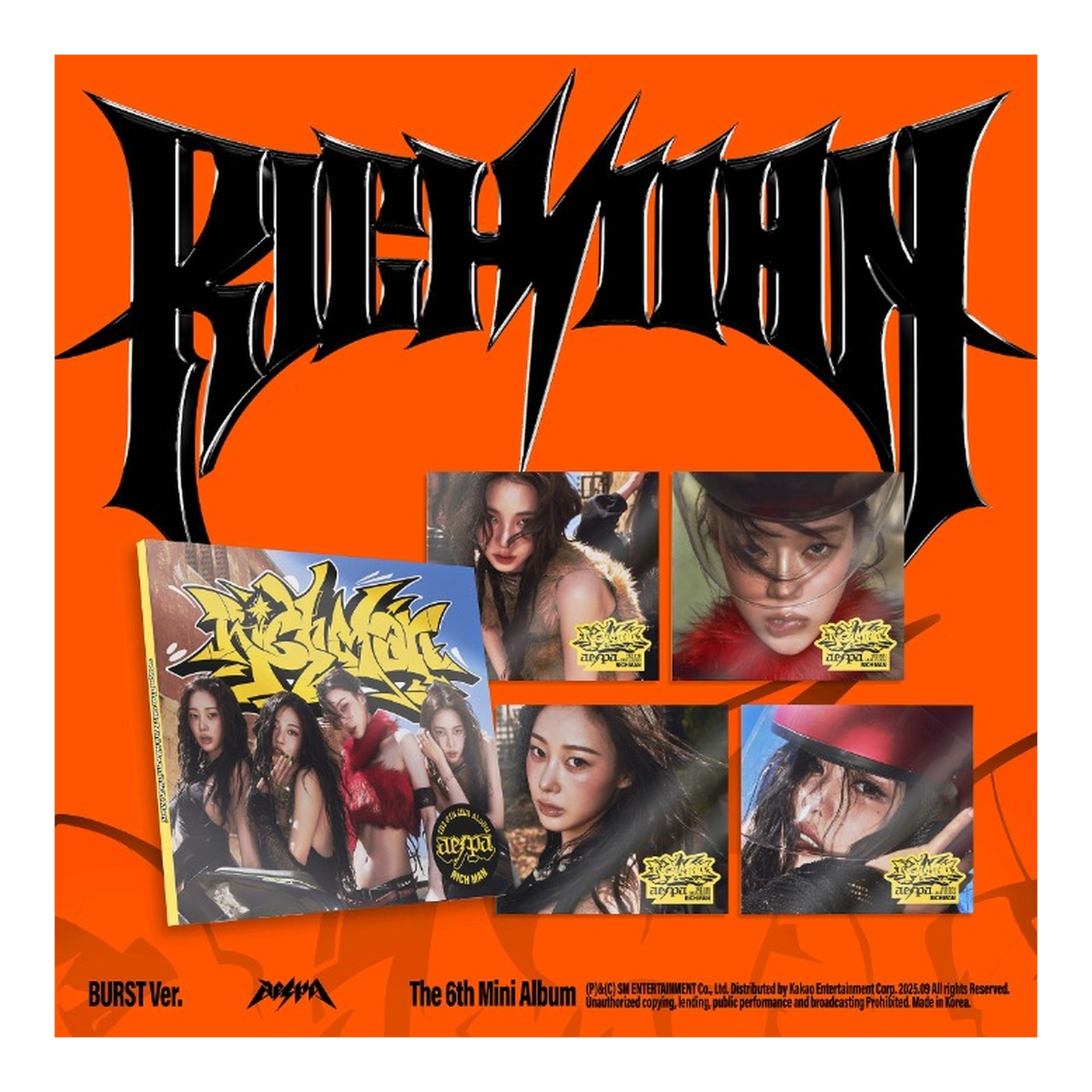 aespa The 6th Mini Album [Rich Man] (BURST Ver.) (1 of 5 Covers, Not Selectable) — Product image
